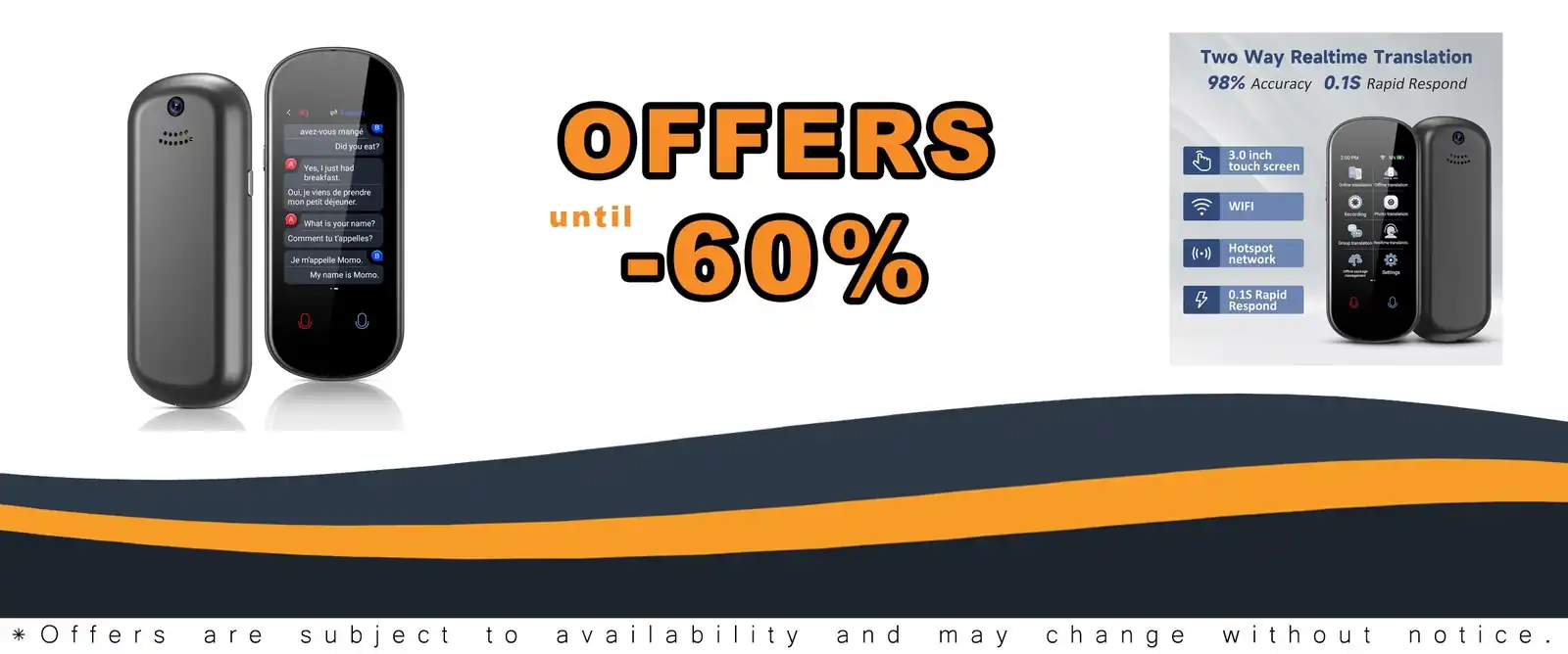 language translator device 150+ languages two way voice translation