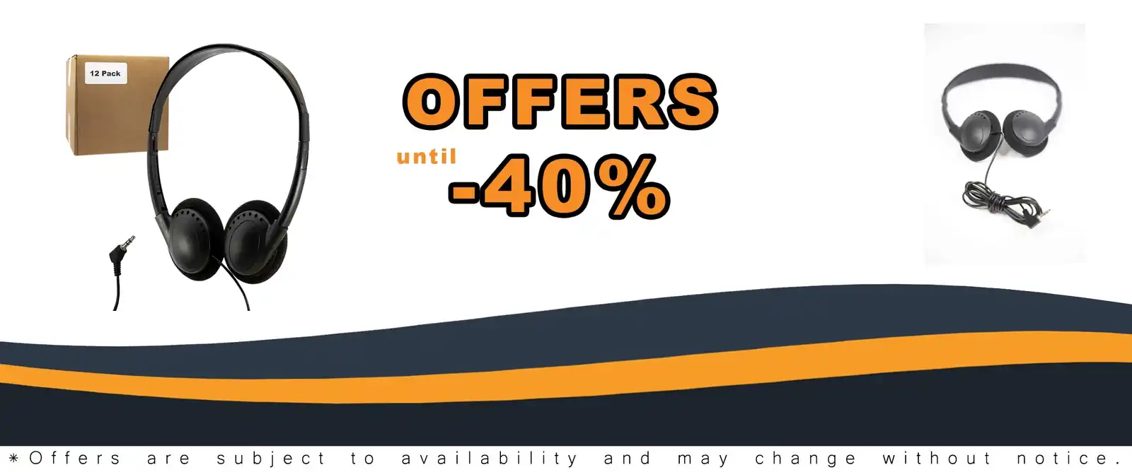 30 pack bulk headphones for school library classroom