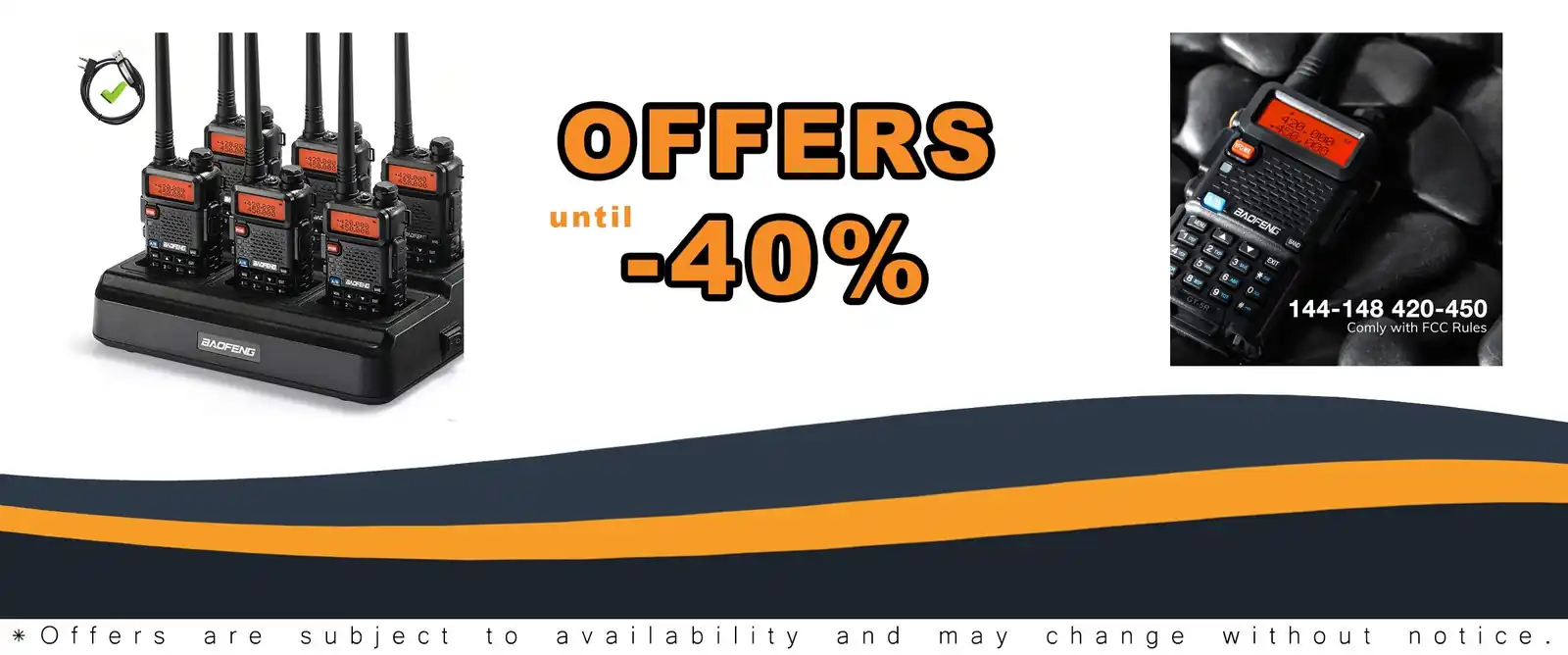 6-pack Baofeng GT-5R Ham Radio Handheld, FCC compliant dual band walkie-talkies