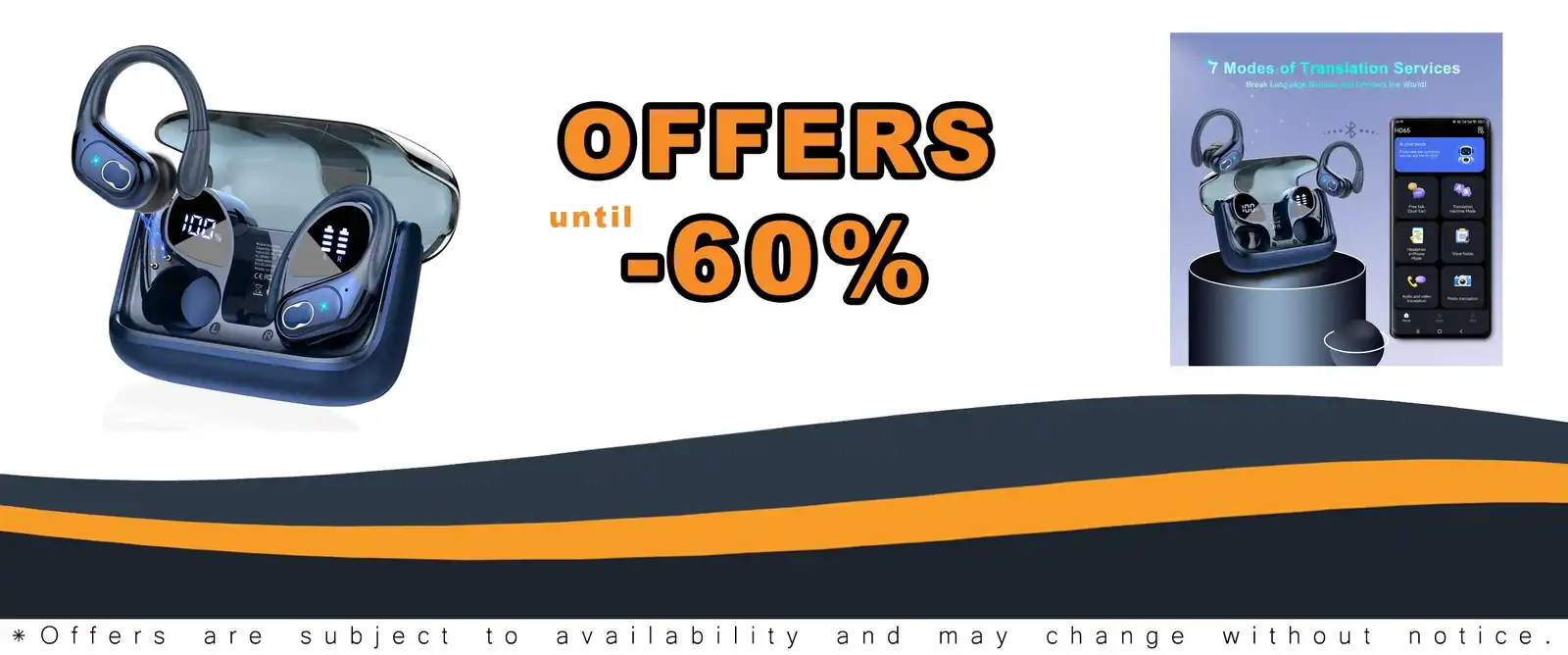 AI translation earbuds real-time 164 languages Blue