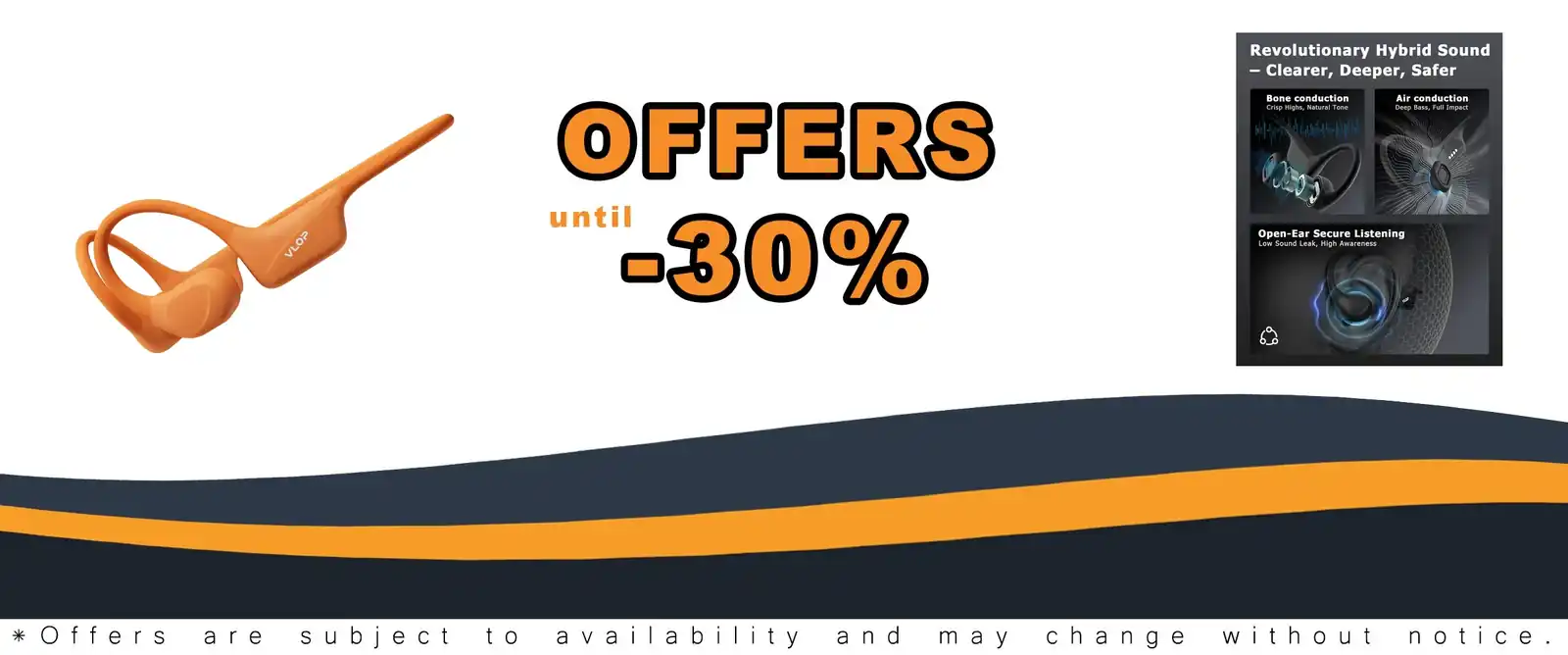 bone conduction swimming headphones orange