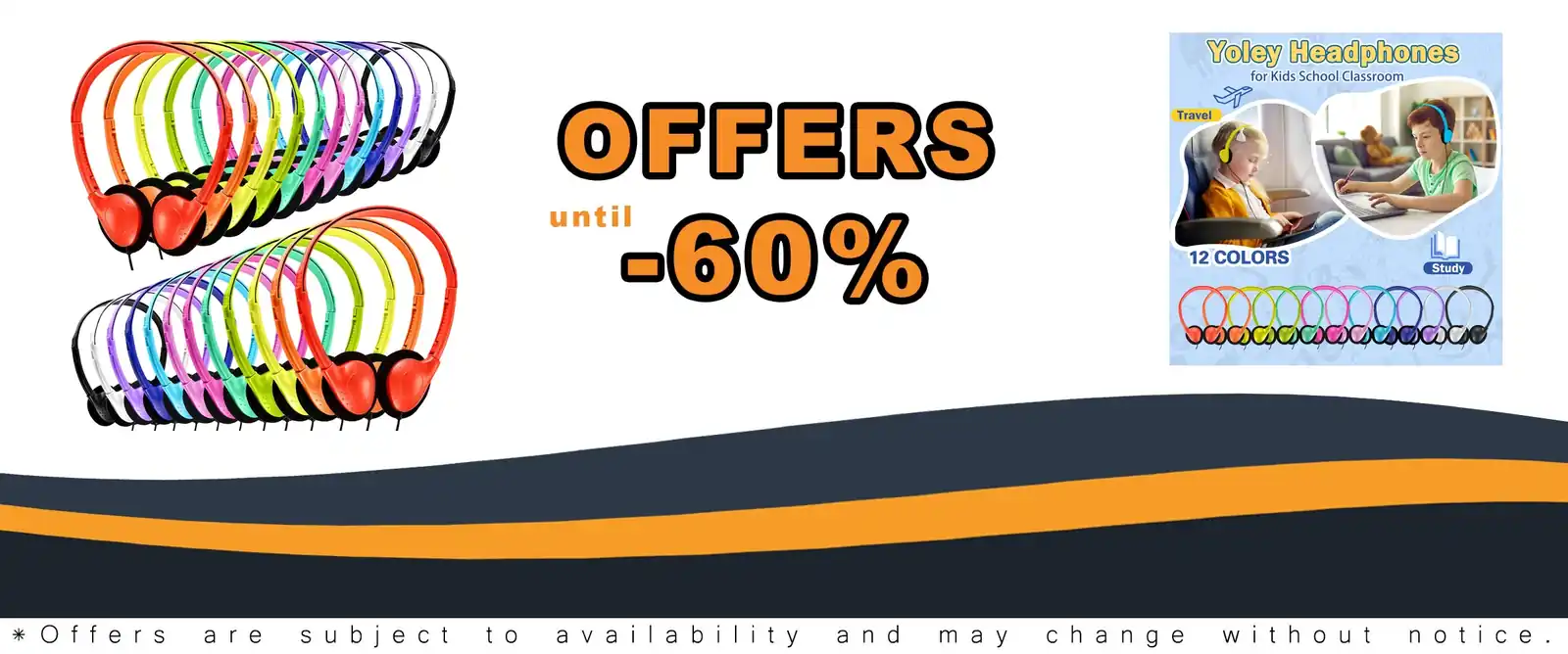 sturdy wired 3.5mm headphones bulk pack for classroom
