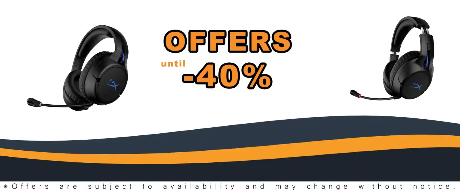 wireless gaming headset Cloud Flight Noise-Cancelling Microphone 30-hour battery