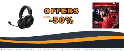 Cloud III S Wireless Gaming Headset - 120 Hours Battery Life