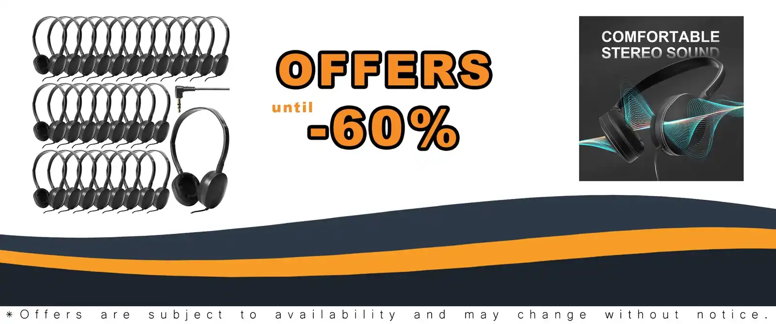 30 pack Flutesan wired headphones black on-ear earbuds