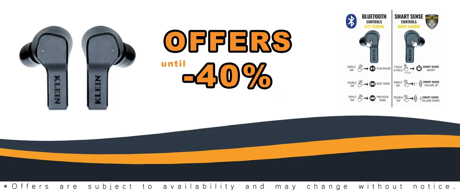true wireless safety earbuds klein tools 26db hearing protection