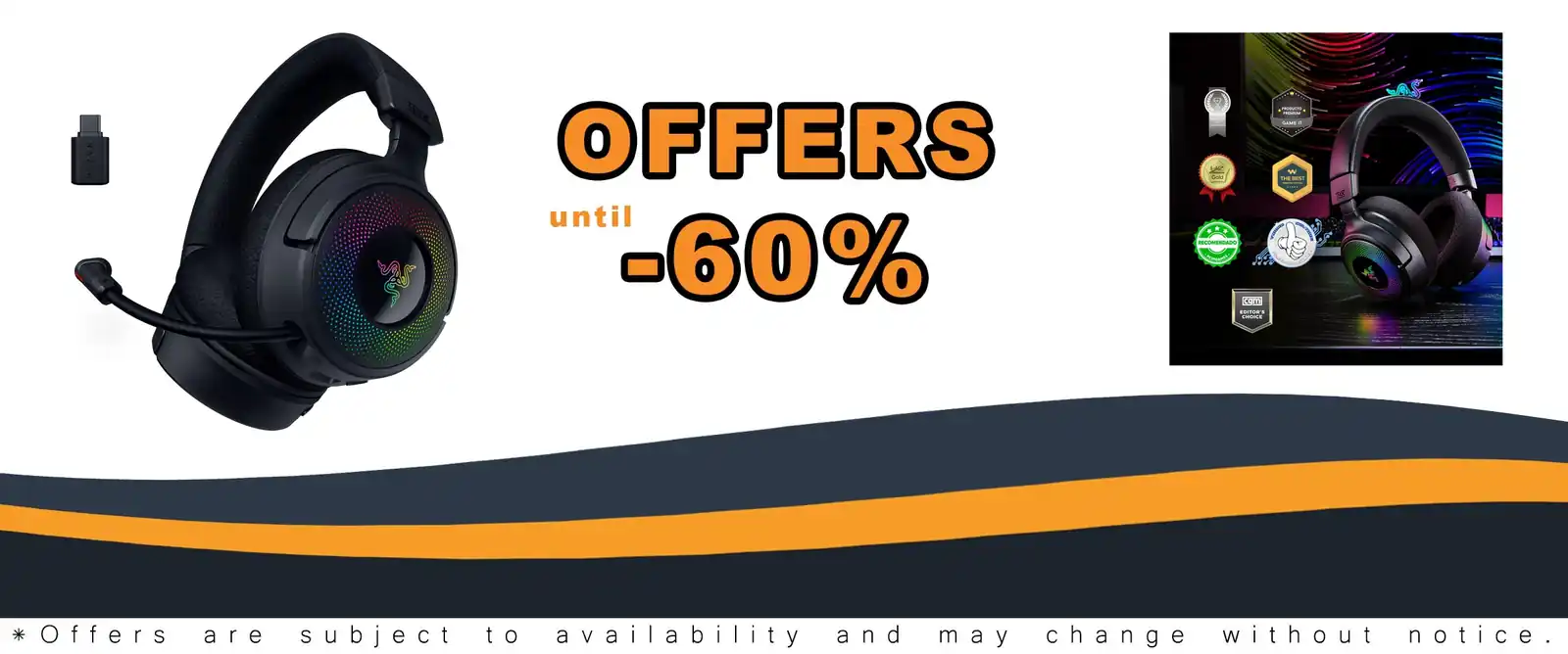 kraken v4 wireless gaming headset 2.4ghz black