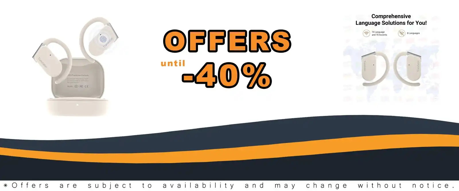 M9 language translator earbuds open-ear headphones 144 languages