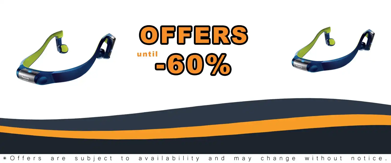 premium bluetooth water-resistant headphones blue yellow