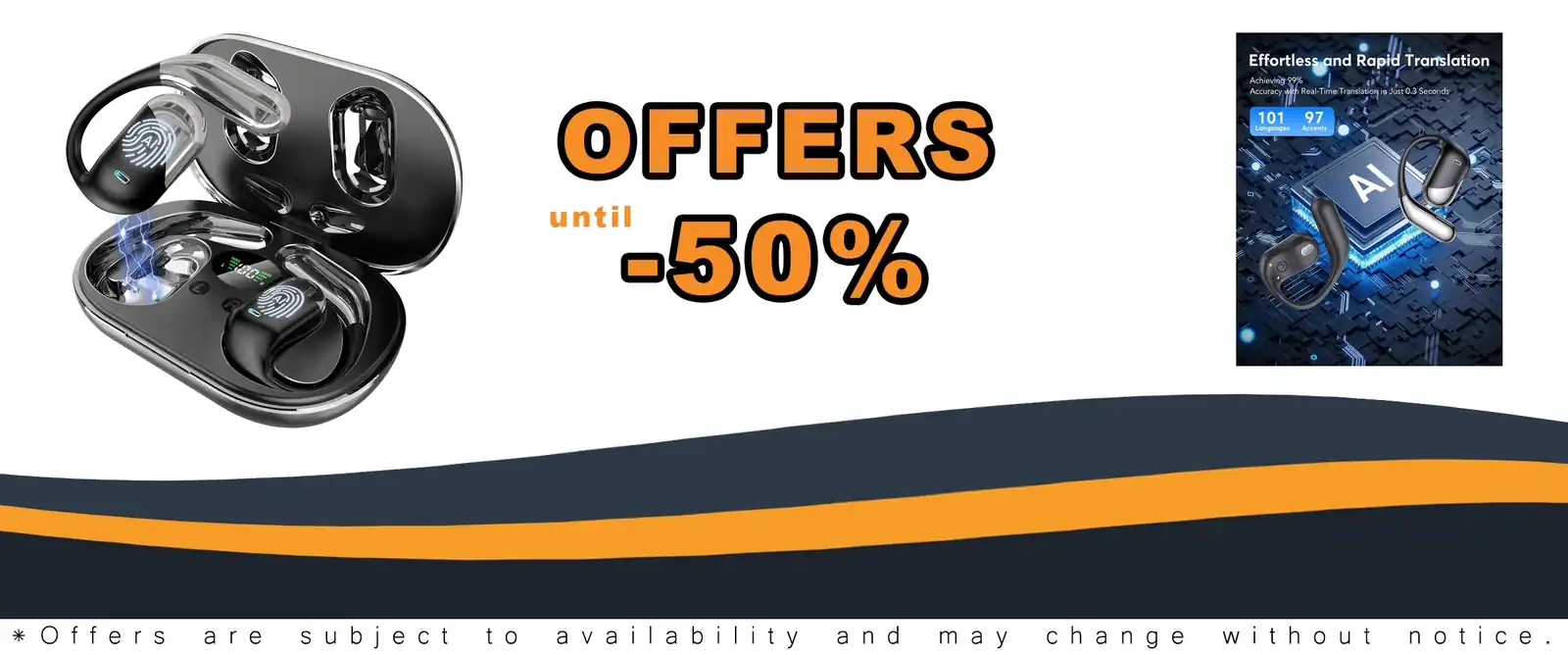 real-time AI translation earbuds 198 languages bronze black