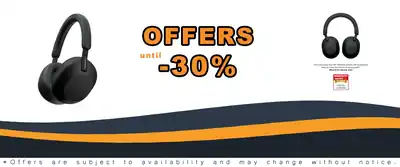 Sony WH-1000XM5B Noise Canceling Wireless Headphones - 30hr Battery Life