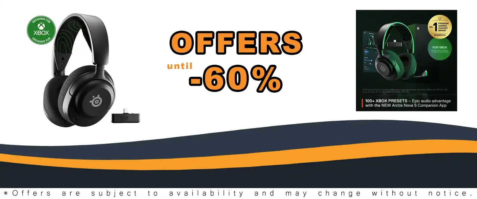 SteelSeries Arctis Nova 5X gaming headset with 2.4GHz and Bluetooth